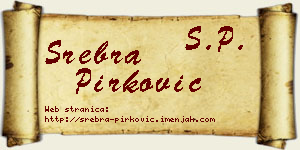 Srebra Pirković vizit kartica